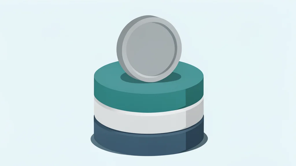 A single digital coin resting on a stack of other coins