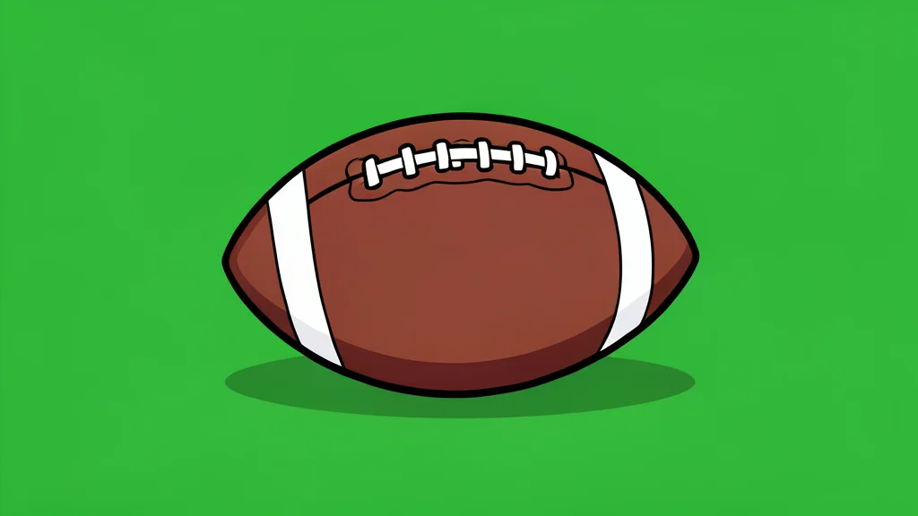 A football resting on a green grass field