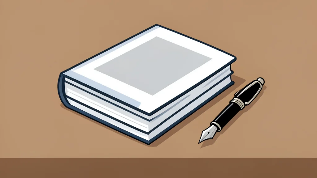 A stack of generic financial ledgers and a fountain pen resting on a wooden desk
