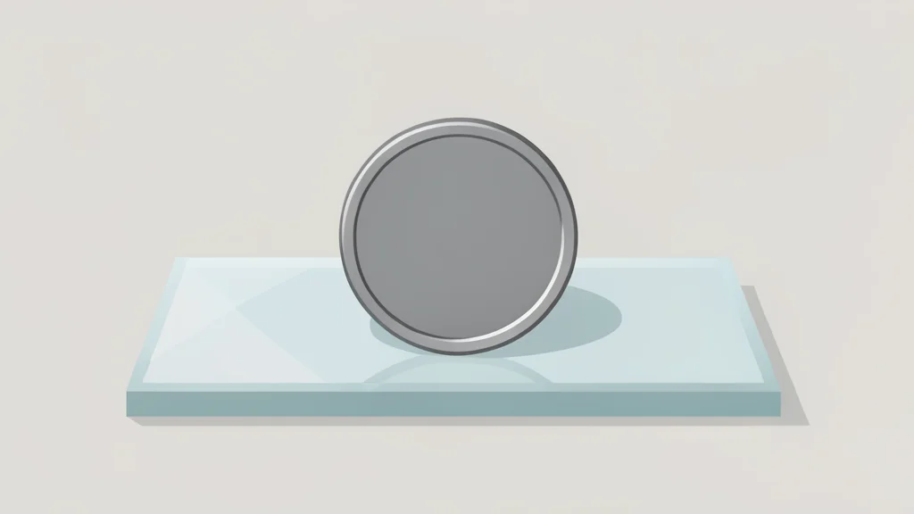 A digital coin resting on a glass surface