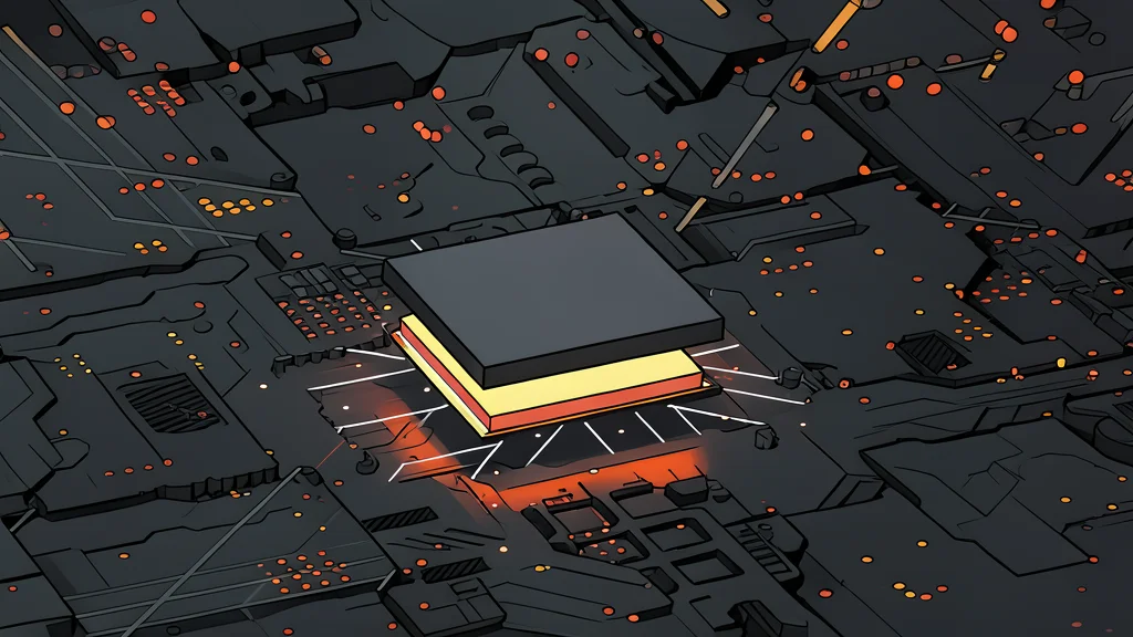 A close-up view of a silicon wafer with a grid of square integrated circuits