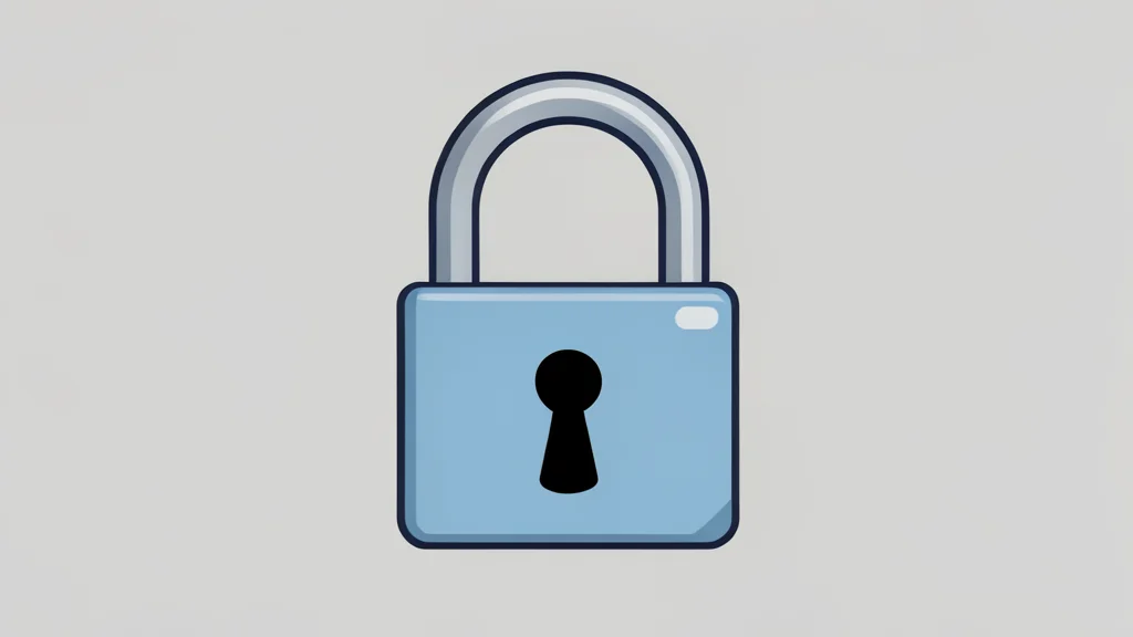 A digital padlock with a keyhole