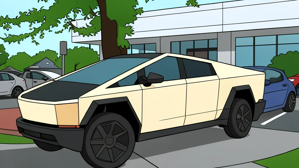 A sleek, modern electric vehicle parked on a smooth asphalt road with a blurred city skyline in the background