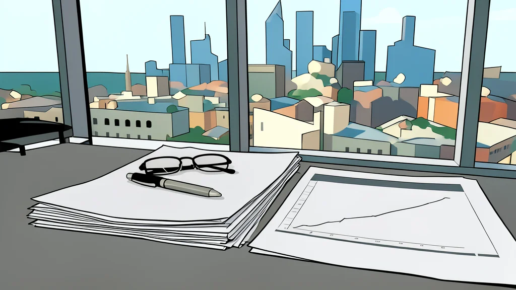 A stack of physical government bond certificates resting on a wooden desk next to a globe
