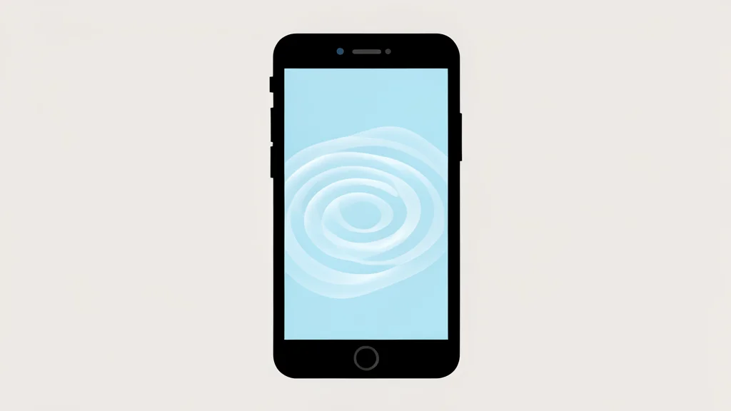 A smartphone screen displaying a subtle vibration ripple effect