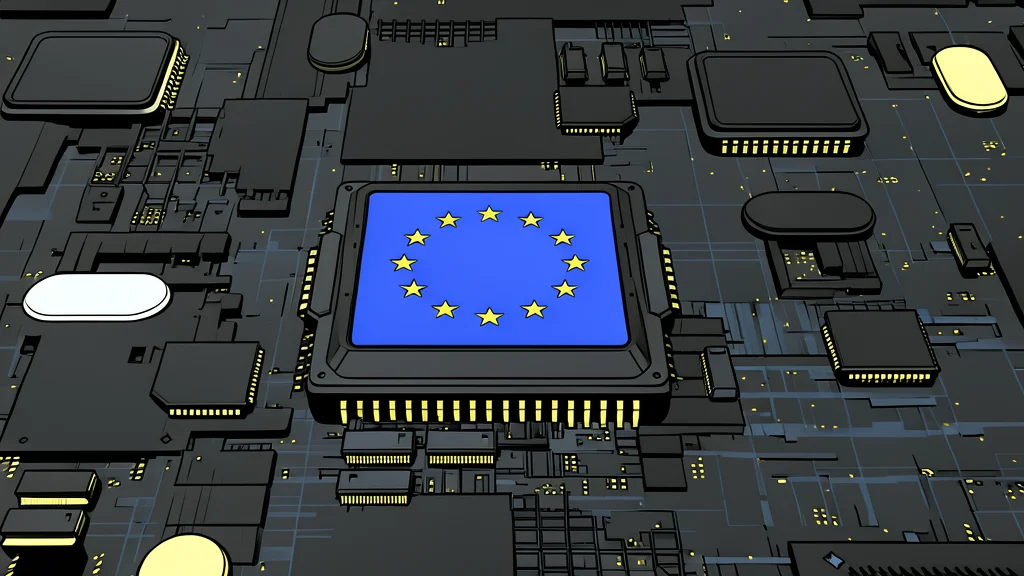 A stylized map of the European continent overlaid with a network of interconnected nodes and lines