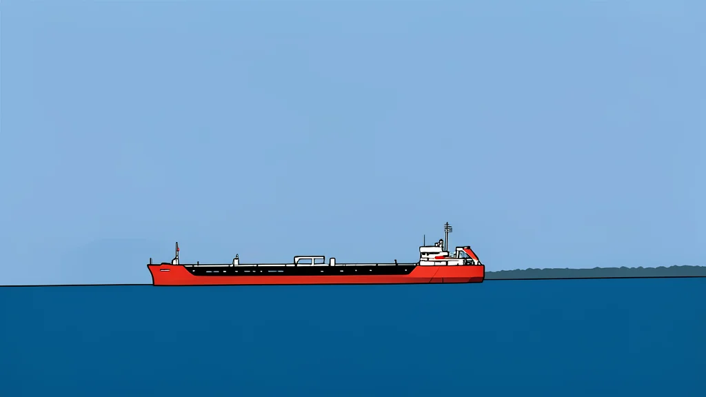 A cargo ship navigating through a narrow, rocky strait with steep cliffs on either side