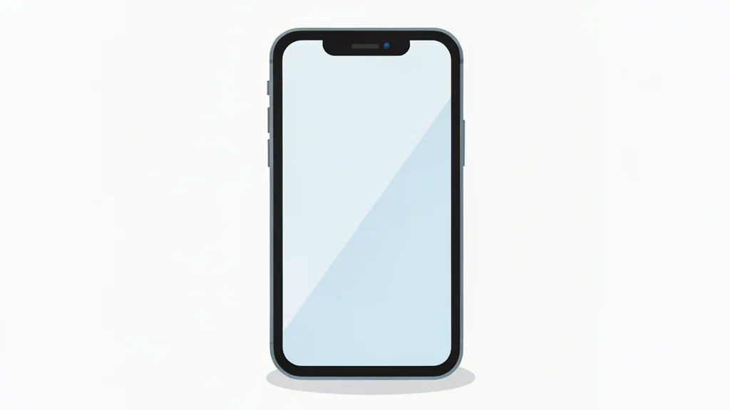 A sleek, modern smartphone standing upright on a clean, reflective surface