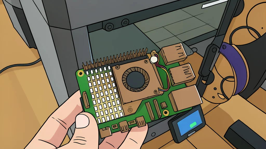 A small, intricate plastic clip resting on a green circuit board