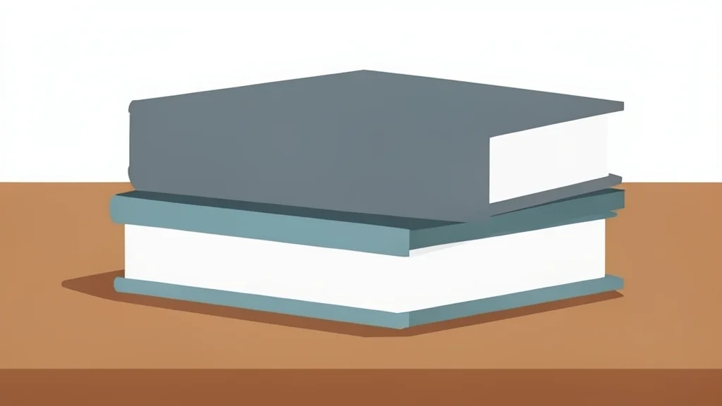 A stack of hardcover books resting on a wooden table