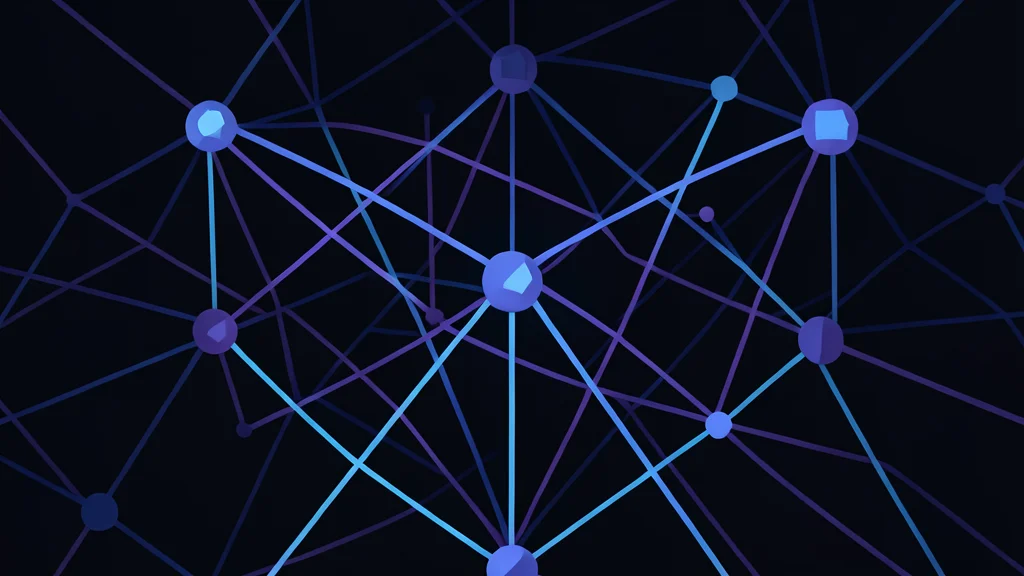A tangled web of glowing digital threads connecting abstract nodes in a dark void
