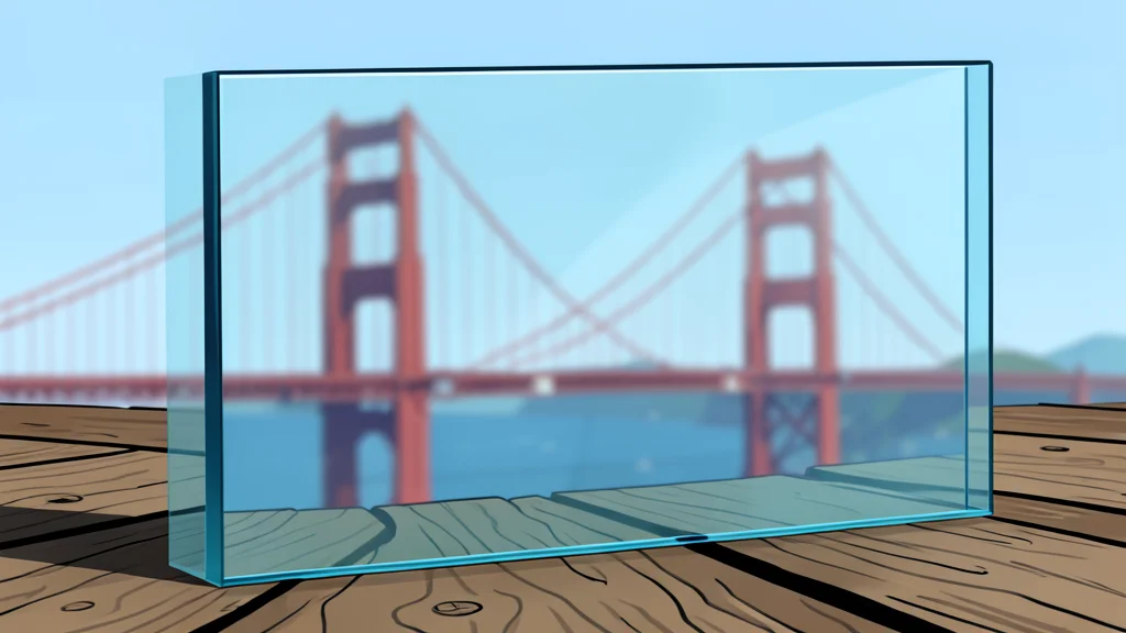 A sleek, transparent glass pane resting on a wooden desk surface