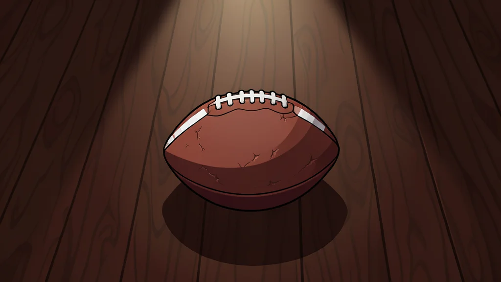 A football helmet resting on a green grass field