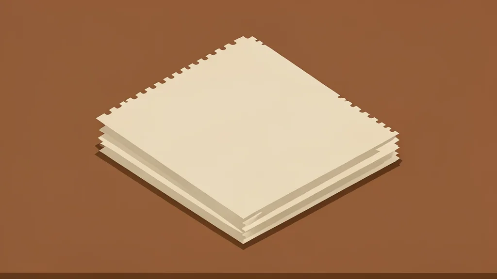 A stack of paper certificates with perforated edges resting on a wooden desk