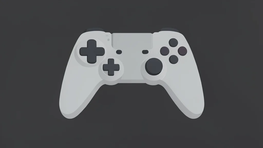 A closed game controller resting on a dark surface