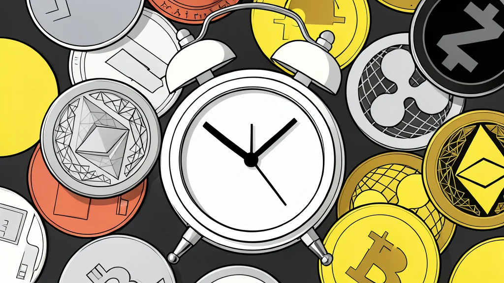 A digital coin resting on a wooden desk next to a gavel