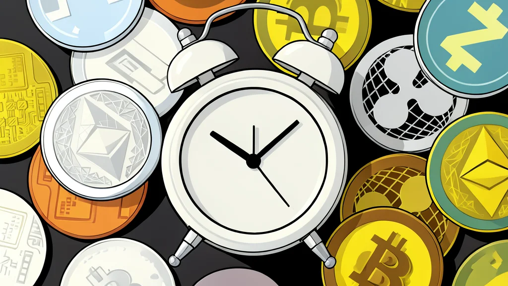 A digital coin resting on a wooden desk next to a gavel