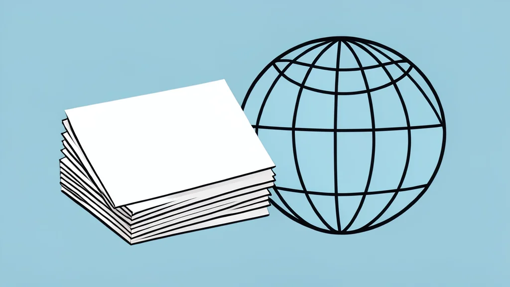 A stack of generic paper currency notes next to a globe