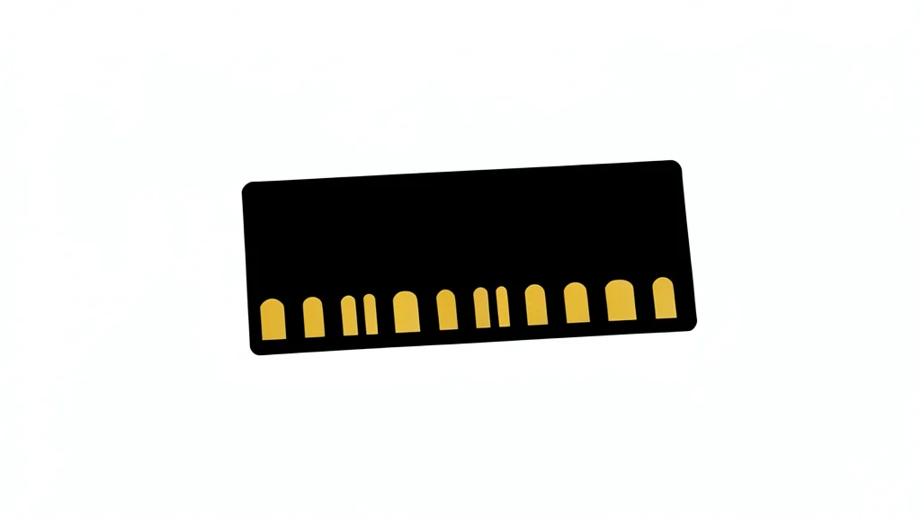 A close-up view of a rectangular solid-state drive circuit board with black memory chips and a gold connector edge