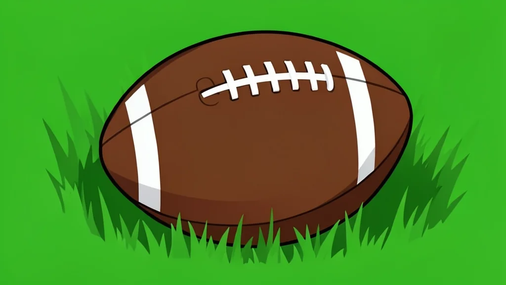 A green football field with white yard lines stretching into the distance under stadium lights