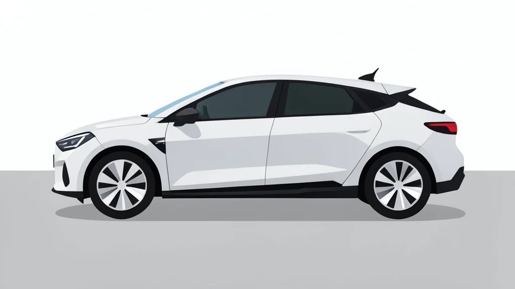 A sleek, modern electric vehicle parked on a smooth concrete surface