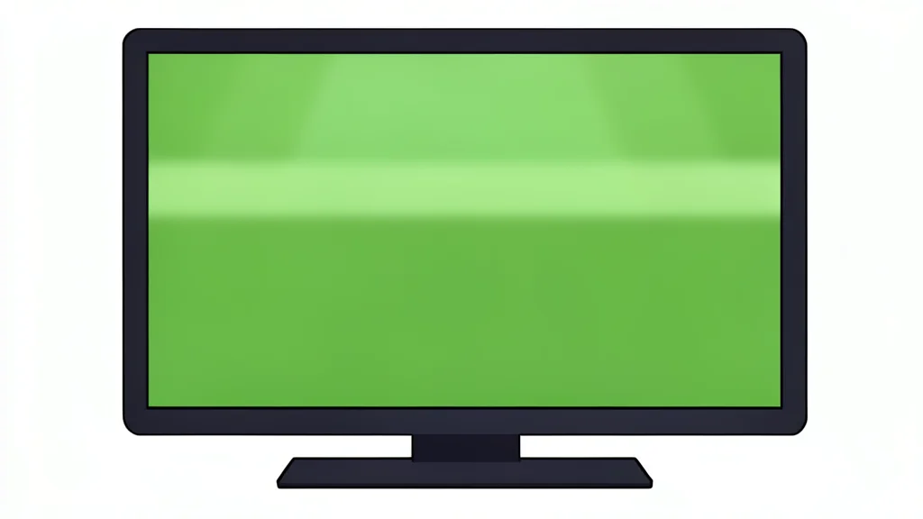 A modern flat-screen television displaying a blurred green football field
