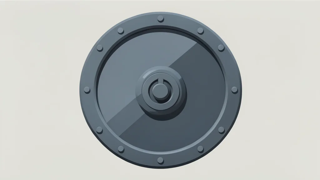 A heavy iron vault door with a combination lock mechanism