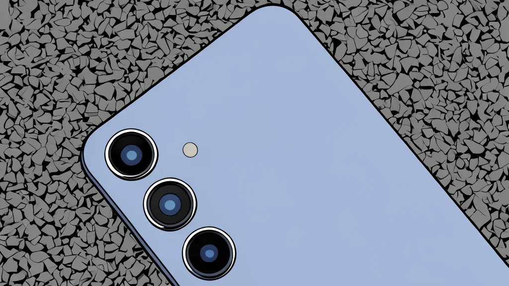 A compact smartphone with a curved glass screen resting on a wooden surface next to a wireless charging pad