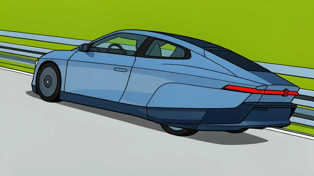 A sleek, aerodynamic teardrop-shaped car body with a smooth, continuous surface and no visible door handles