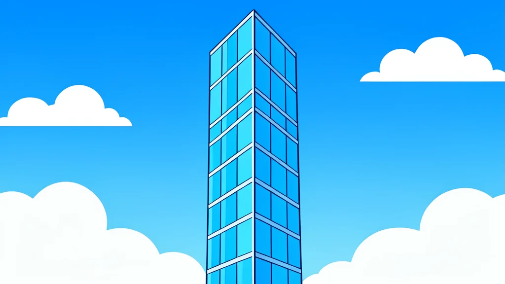 A modern glass skyscraper reflecting the sky