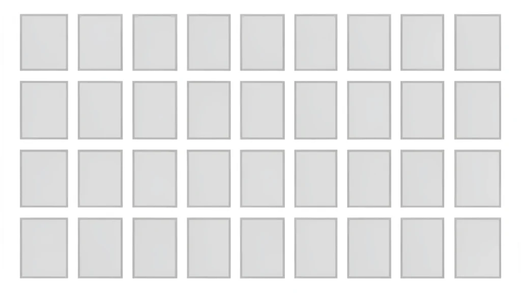 A grid of empty rectangular cells on a white background
