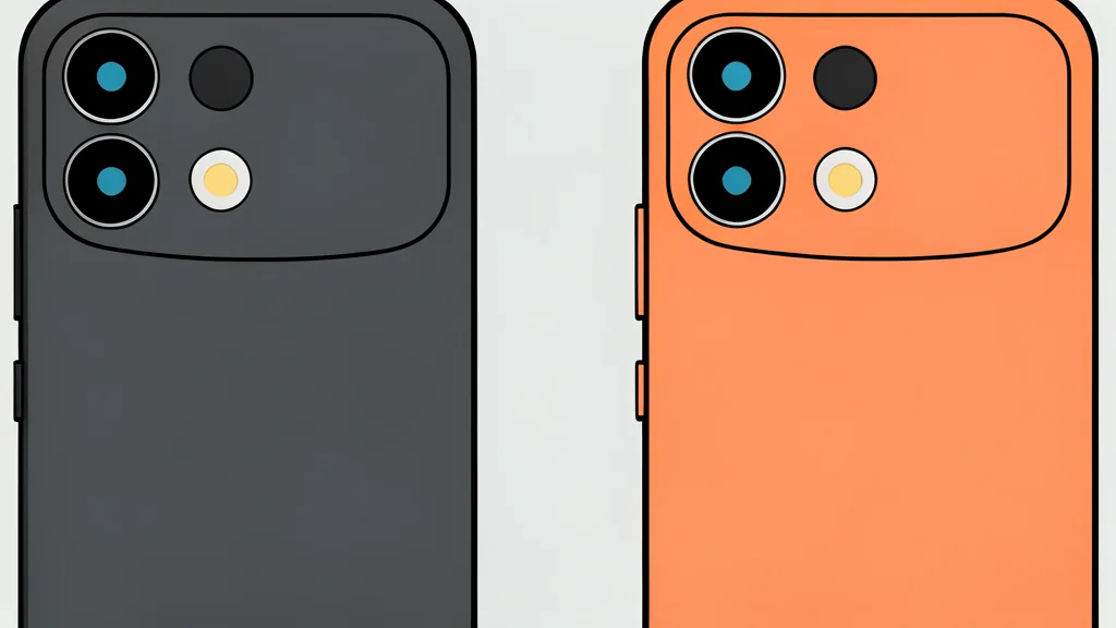 A sleek modern smartphone with a dual-lens camera module resting on a clean white surface
