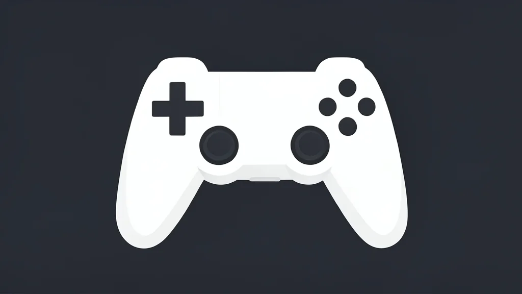 A white game controller resting on a dark surface