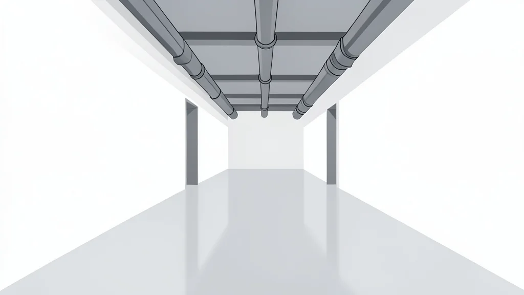 A clean, white industrial corridor with polished floors and ventilation ducts