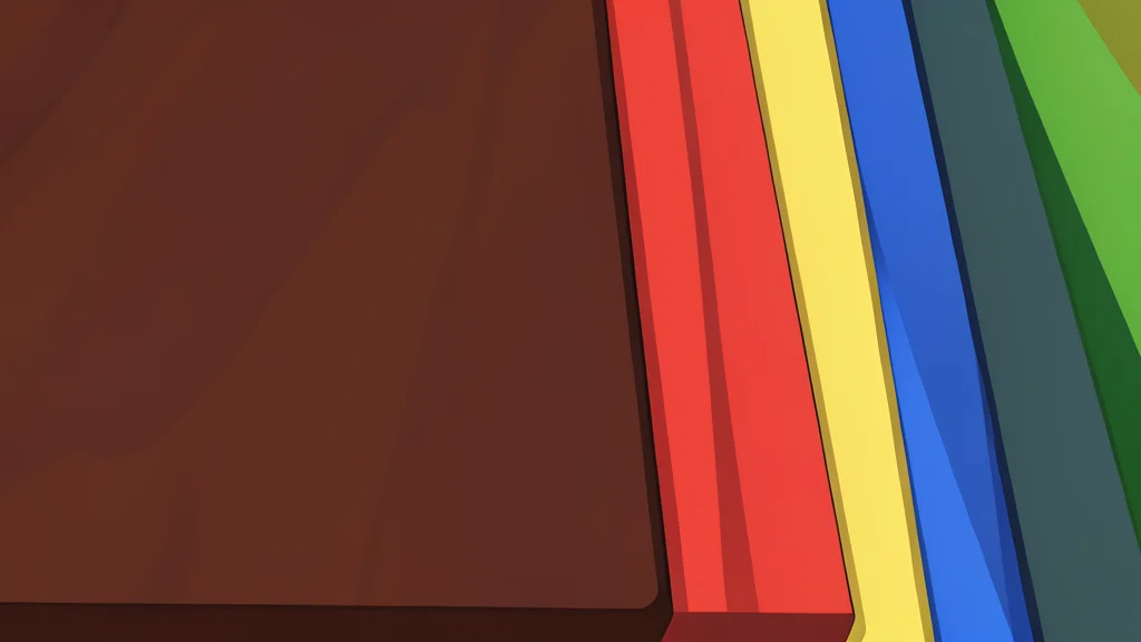 A cluster of five distinct geometric shapes arranged in a circle on a plain background