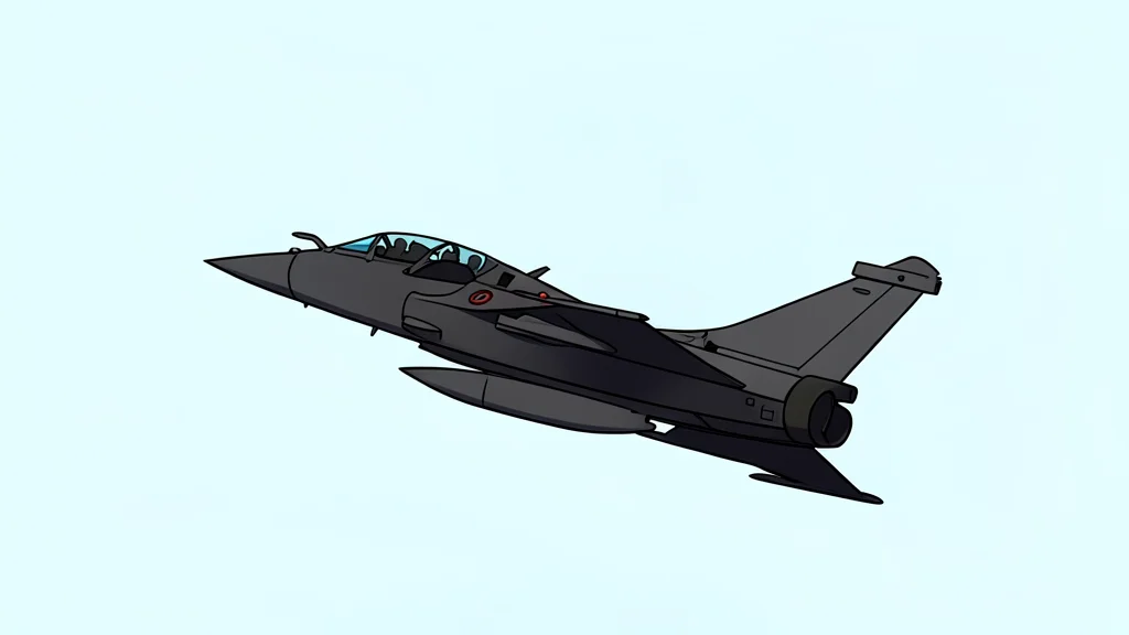 A fighter jet flying over a forested landscape at dusk