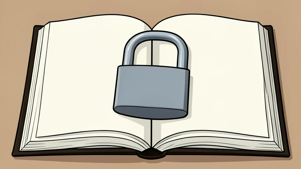A closed padlock resting on a stack of open books