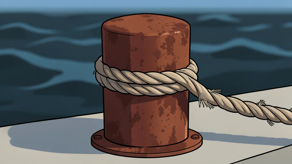 A large oil tanker ship sailing on the open sea with waves and horizon in a flat vector style.