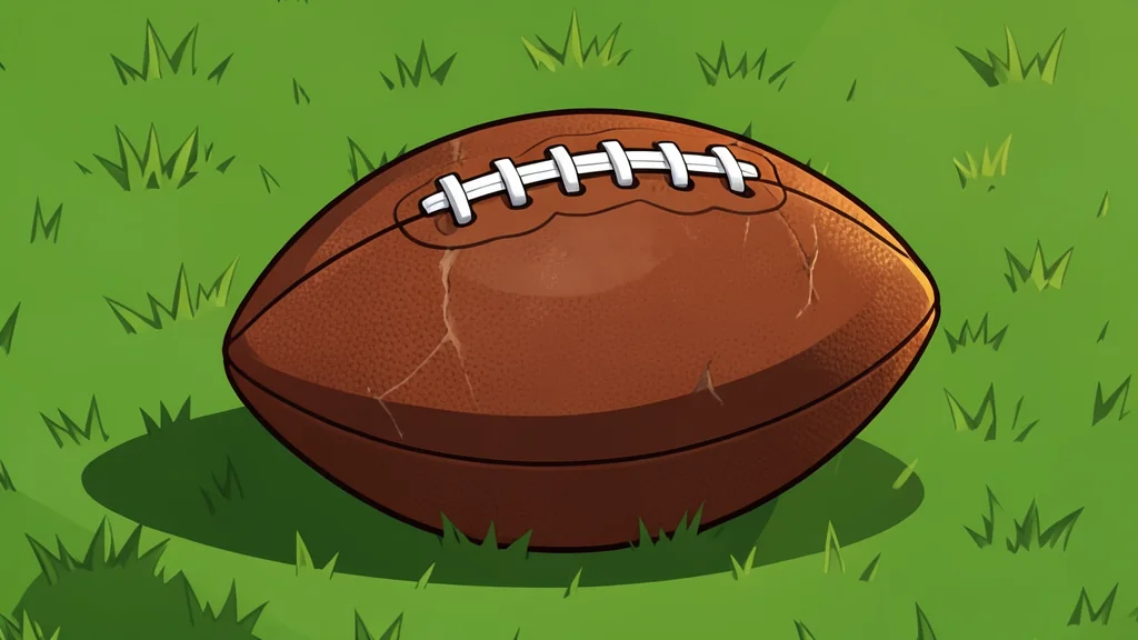 A green football field with white yard lines under stadium lights