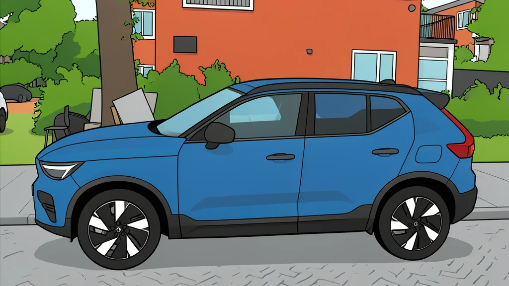 A sleek electric vehicle charging cable plugged into a port on the side of a car