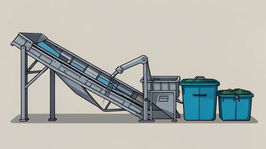 A large industrial waste sorting facility with conveyor belts and recycling bins