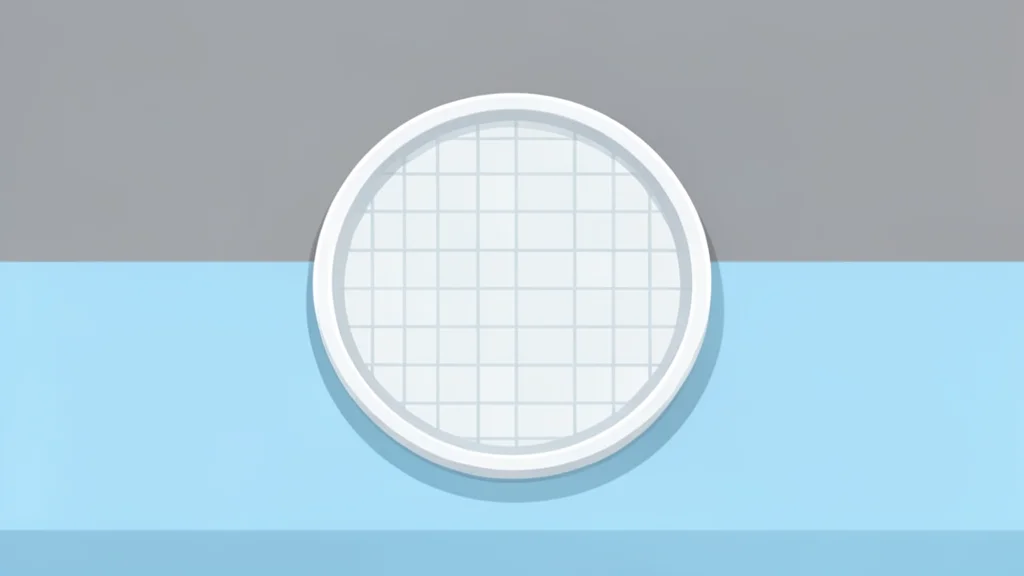 A silicon wafer resting on a cleanroom table