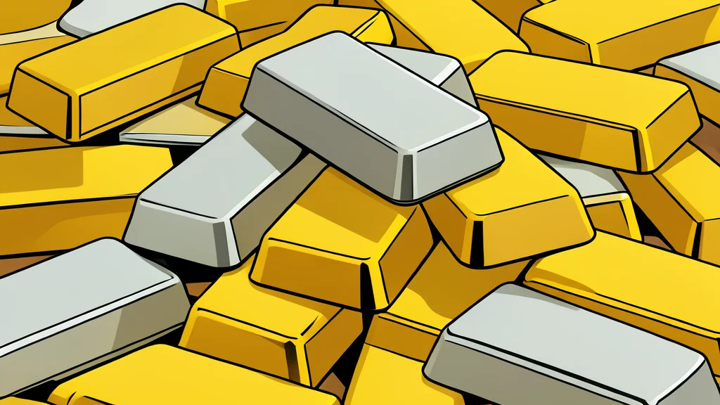 A polished ingot of yellow metal resting on a dark surface