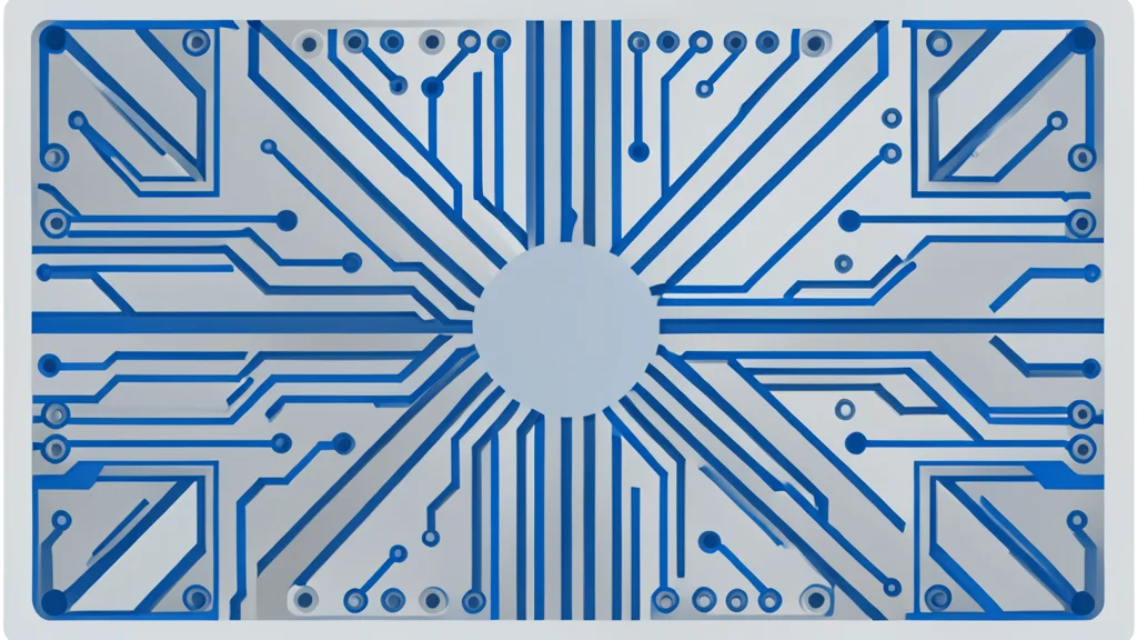 A microscopic view of a silicon wafer with intricate circuit patterns