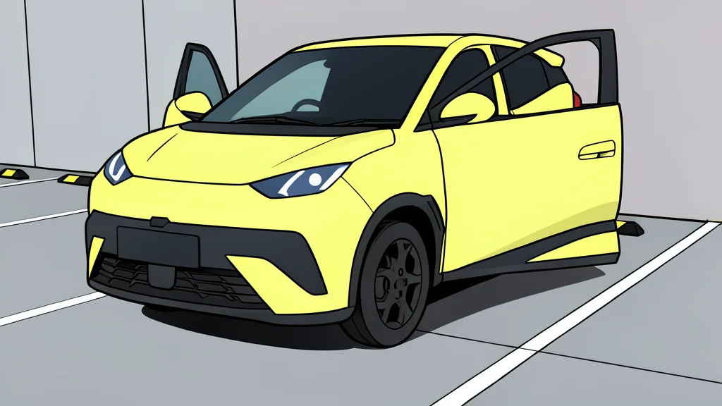A compact electric hatchback parked on a suburban street