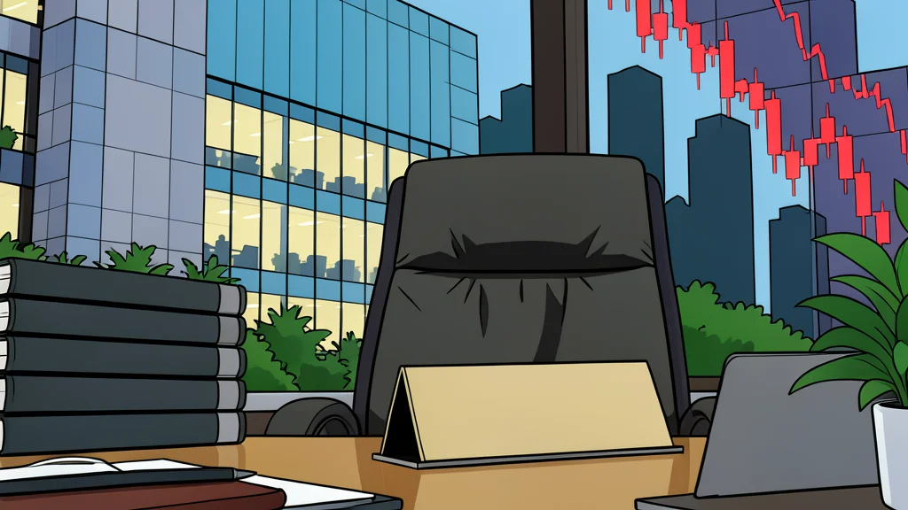 A modern glass office building with a calm, professional atmosphere