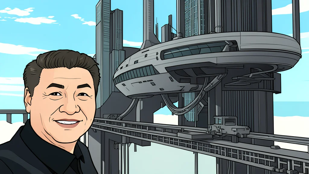 A sleek, metallic humanoid robot standing in a modern city plaza
