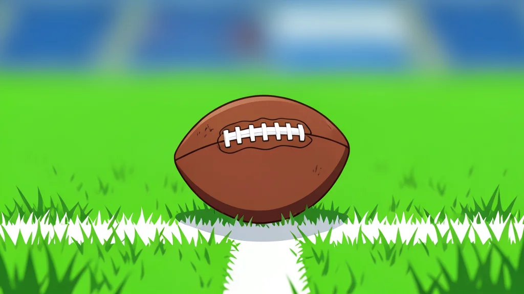 A football helmet resting on green grass
