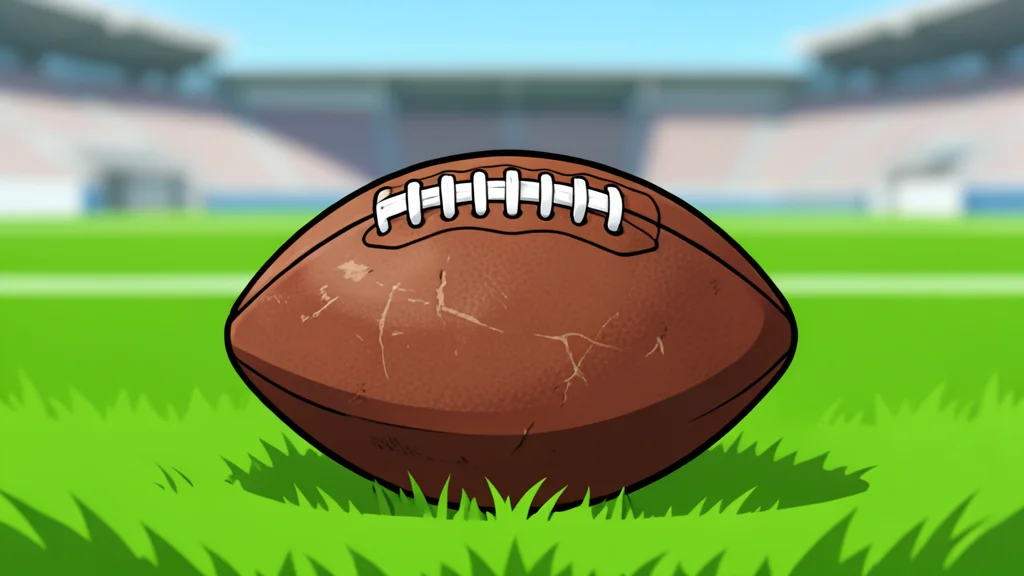 A grassy football field with white yard lines stretching into the distance under a clear sky