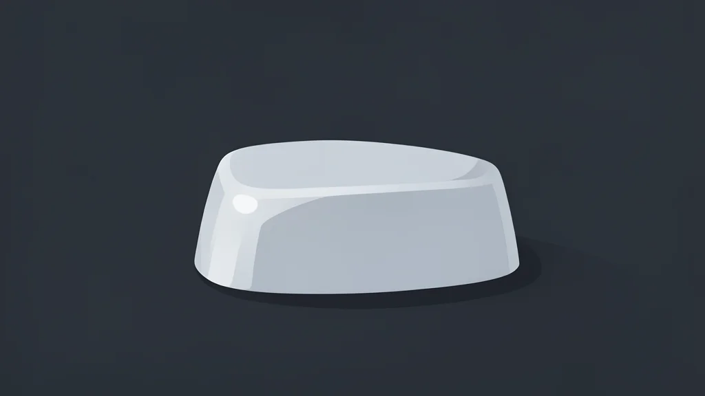 A polished, reflective silver ingot resting on a dark surface